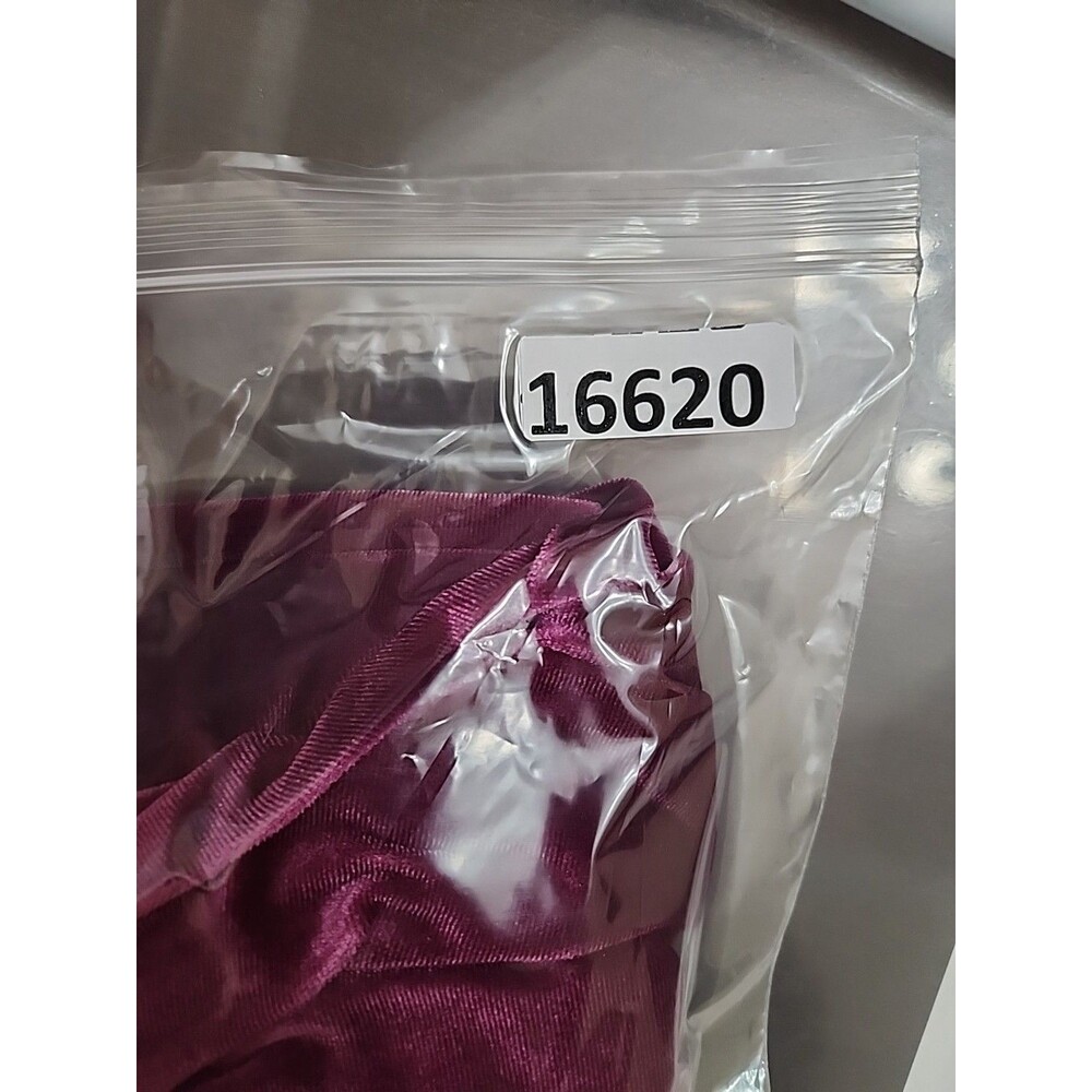 Nine West Velvet Dress Pants Womens L Australian Orchid Wide Leg Stretch NEW - Picture 7 of 7